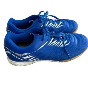 Vizani | Valencia Blue & White Indoor Soccer Futsal Athletic Shoes | Size 9